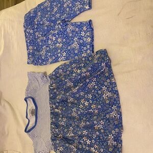 First Impressions Blue Floral Kids Matching Set